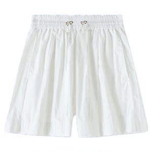 
Maternity cotton and linen shorts for summer thin style wear white loose leggings casual and slimming A-line wide-leg hot pants