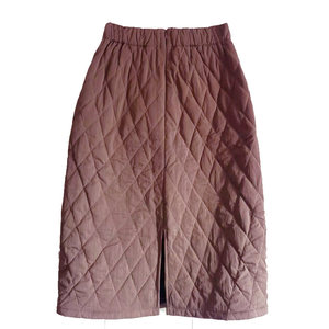 
Dongdaemun casual rhombus thickened high-waisted skirt 2025 autumn and winter versatile over-the-knee mid-length quilted skirt for women