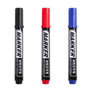 
Morning light marker black thick head large capacity mark hook pen oil pen waterproof non-fading large head blue red students use art express coding children's painting logistics office bold