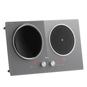 Midea platinum diamond double stove induction cooker embedded household concave 3500W high power one flat and one concave 2026 new model
