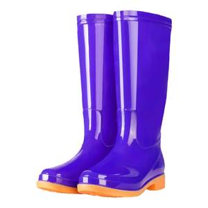 Four seasons high -end female raindrops plus cotton warm and anti -ski -skiing shoes on the rainpiece waterproof shoes mid -tube adult rain boots rubber shoes
