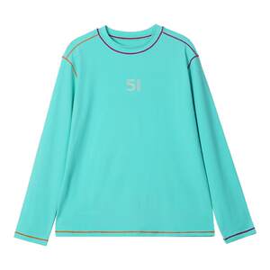 
Gulu Diary Children's Clothing Children's Round Neck T-shirt Autumn Boys and Girls Casual Long Sleeve Medium and Large Children's Contrast Line Bottoming Top