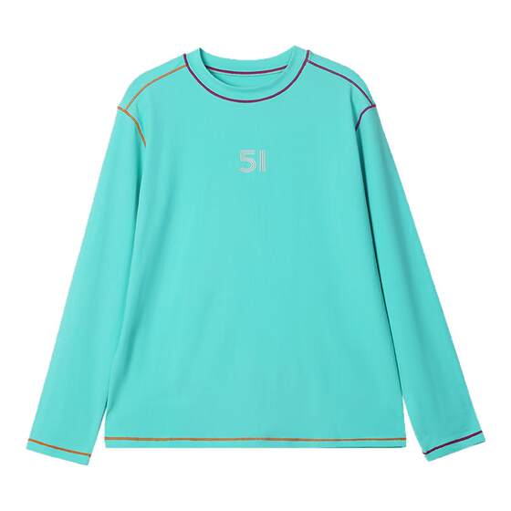 
Gulu Diary Children's Clothing Children's Round Neck T-shirt Autumn Boys and Girls Casual Long Sleeve Medium and Large Children's Contrast Line Bottoming Top