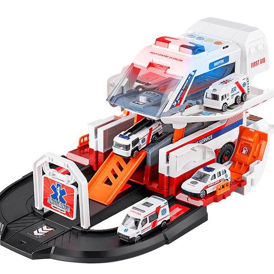 Amoy Childhood 変形救急車消防車パトカーおもちゃセット