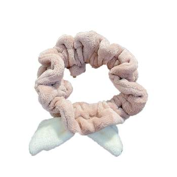 Bow-knot face wash headband plush wash headband