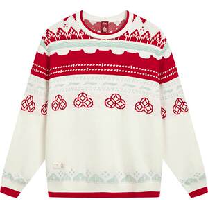 
Li-Ning Forbidden City Joint Sweater Men's Spring 2026 New Round Neck Top Red Knitted Sweater Year of the Horse Sportswear