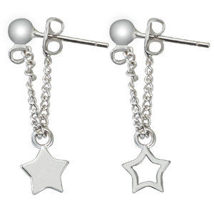 
Asymmetrical Star S925 Silver Jewelry Sterling Silver Earrings Mini Small Ear Bone Earrings Simple Korean Earrings