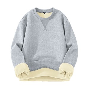 
GV Jeans Vesper fleece sweatshirt men's thickened 2025 new winter youth clothes round neck men's top C