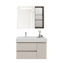 Kohlerville bathroom cabinet ceramic basin and mirror cabinet combination E0 grade multi-layer solid wood cabinet