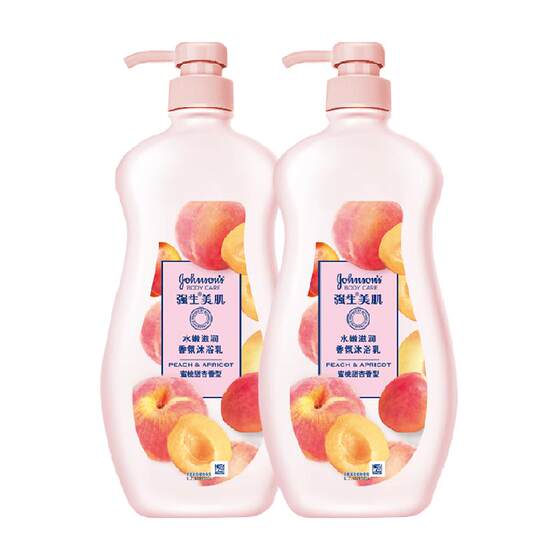 Johnson & Johnson Skin Beauty Shower Gel for Men and Women Peach Fragrance Cleansing Long-lasting Fragrance Double Pack Large Capacity Shower Gel