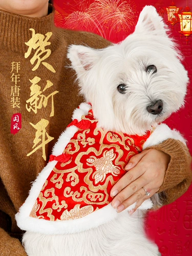 Кошачья одежда зимой, теплый котенок и щенки новогодние приветствия для осени и зимнего питомца Тедди собака Новая годовалая одежда
