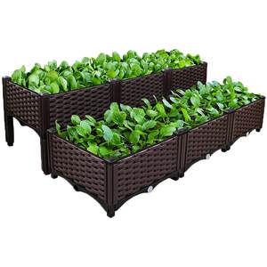 Planting Cai Geifang Family Balcony Rectangular Plastic Extraordinary Vegetable Vegetable Planting Box Flower Basin Top Flower Box