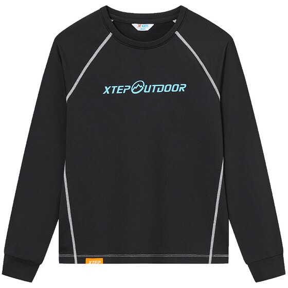 
Xtep Children's Wear 2026 Spring Children's Bottoming Shirt Boys Long Sleeve Girls Velvet T-Shirt Medium and Big Children's Top