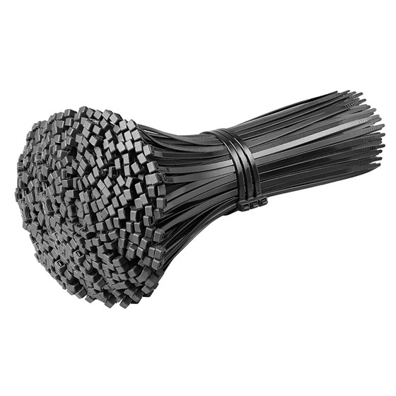 Nylon cable tie black self-locking white plastic bundled cable strap buckle large thickened wide gardening tensioner
