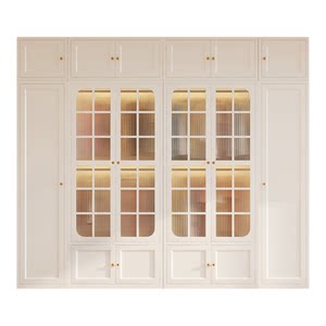 
French retro steel wardrobe storage cabinet Iron steel children's wardrobe household storage cabinet environmentally friendly iron wardrobe