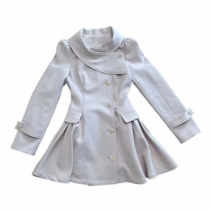 
Vietnamese and Korean Xiaoyu Paris Old Dream French style big waisted skirt hem windbreaker slim coat mid-length coat autumn