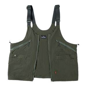 Maden Workwear American Retro Multi Pocket Sleeveless Nylon Vest Outdoor Function Dual purpose Shoulder Bag Coat for Men