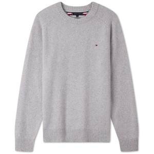 
Tommy autumn and winter men's wool cashmere blended casual solid color round neck base layer sweater sweater