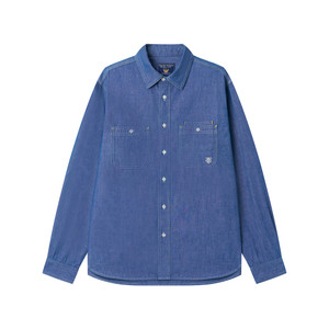 
TeenieWeenie Bear Men's Wear 2026 Spring Casual Simple Loose Double Pocket Embroidered Denim Shirt