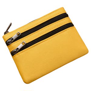 
Canvas coin wallet men and women zipper fabric storage bag coin key bag card bag short thin mini wallet