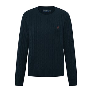 
[Including sheep wool] POLOWALK sweater women's spring new commuter cable round neck pullover sweater for women