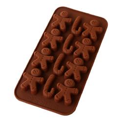 Yuqi Diy Handmade Soap Breast Milk Soap Making 12 Gingerbread Man Shaped Silicone Molds Holiday Style Soft Silicone