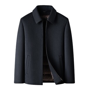 
[Wool silk/down lining] Montagut men's woolen jacket winter lapel wool coat jacket warm C