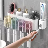 Зубная щетка для хранения, не пробивая настенные настенные настенные зубные щетки и разгрузки Электрическая зубная щетка вверх ногами