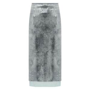 
COCOBELLA light luxury style sequin embroidered skirt female elegant mid-length slit straight skirt HS608