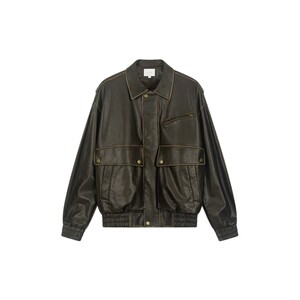 
Bosie Boxi 2026 Spring New Retro Old Washed PU Leather Jacket Men's Couple Jacket Versatile