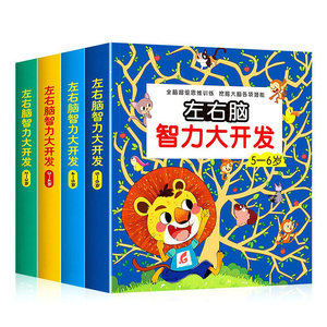 Children's left and right brain intelligence development game books, babies, babies develop training puzzle thinking toys

