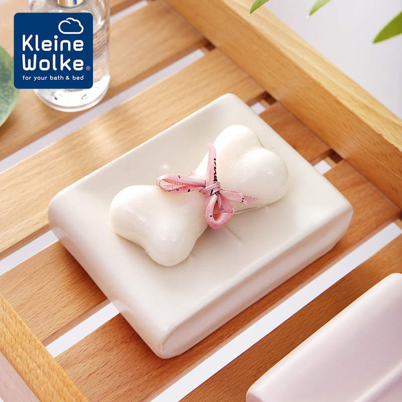 Kleine Wolke德国进口陶瓷放肥皂盒免打孔香皂盒轻奢风置物架盒子