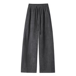 
Pull back American style deconstructed scimitar sweatpants men's spring and autumn 2026 new loose straight sports casual long pants