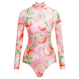
BE Fan De'an joint fashion series women's one-piece swimsuit pure peach sexy backless surfing swimming racing