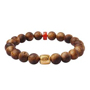 
New agarwood bracelet for women in the palace, genuine Qinnan wooden bracelet, beaded plate to play with, birthday gift for mom