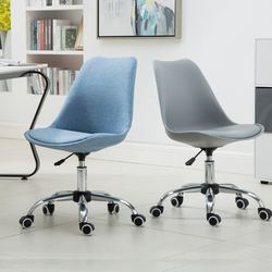 Computer Chair for Home Use, Modern and Simple, Lazy Style, Fashionable Desk Office Chair with Adjustable Height, Swivel Wheels, Backrest, Student Small Chair
