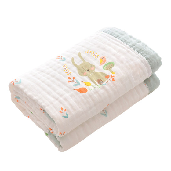 Baby bath towels, super soft whole cotton gauze, 6 -layer cotton cotton, category A -type baby large -sized children's bathing special towel wrap