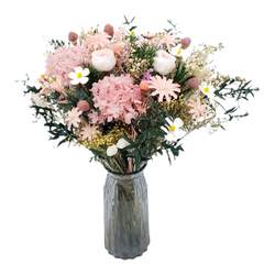 Hydrangea pink rose sample room dried flower large bouquet