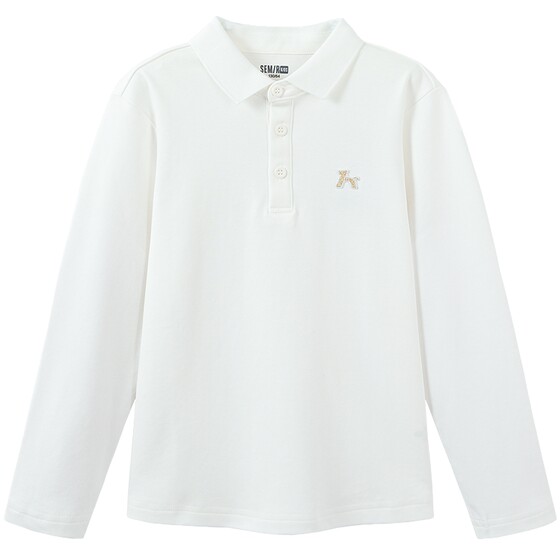 
[Same style in shopping mall] Semir Children's T-shirt 2026 New Spring Clothes Boys Pure Cotton POLO Shirt Long Sleeve Lapel Top