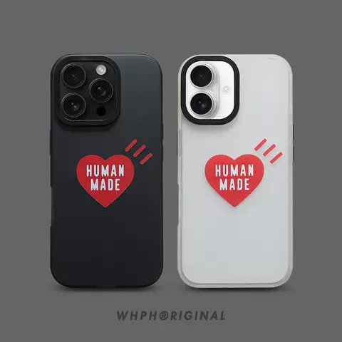 MagSafe Heart iPhone 17/16/15/14/13 Pro/Max Case – Black & Clear
