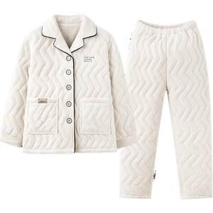 Princess Mark three-layer thick cotton couple pajamas for winter super thick coat cotton jacket for men and women can wear home clothes outside