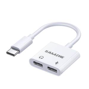 
Shanze charging headset two-in-one typec converter adapter one to two to 35mm audio adapter cable suitable for Apple 17ipad Huawei Android mobile phone tablet live game sound card