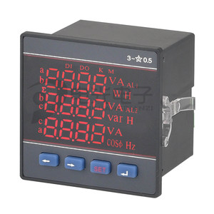 
Three-phase current voltage liquid crystal multifunctional power instrument digital power frequency factor meter combination 485 communication
