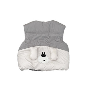 
Boys' cute winter quilted vest jacket, baby boy's Korean style thickened thermal vest, infant and toddler waistcoat top