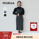 MURUA连衣裙2023冬季新款盐系背带显身材不规则肩带收腰晚礼服裙