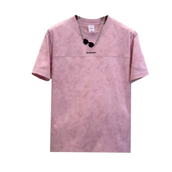 
Korean casual men's short-sleeved T-shirt personalized tie-dye design fashionable tops men's half-sleeved T-shirt men's trendy brand