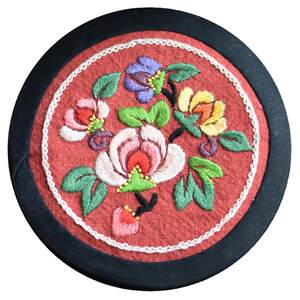 
Qing Dynasty Pink Puff Coaster Handmade DIY Embroidery Chinese Traditional Chinese Style Old Embroidery Embroidery Teaching Material Pack Set