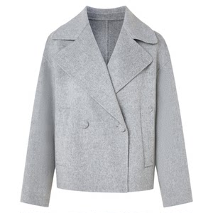 Langzi pure wool business commuting woolen coat short lapel woolen commuting 2026 spring new style