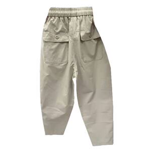 2025 summer thin quick-drying pants for women loose slim and stretch harem pants mesh breathable versatile nine-point pants