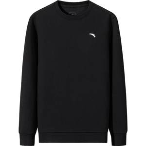 
ANTA round neck hooded velvet sports sweatshirt for men 2025 winter loose casual pullover knitted long-sleeved top